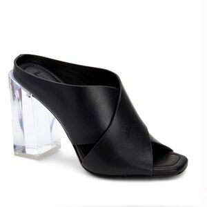BCBGMAXAZRIA Ilia Clear Block Heel Sandal 7